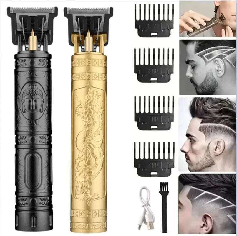 Vintage USB Fast Charging Cordless Hair Clipper Trimmer Portable Electric Shaver Professional Barber Hair Cutting Machine