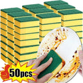 8-50pcs Double-Sided Magic Cleaning Sponge Set Highly Absorbent Rust Remover Pot Scouring Pad Kitchen Cleaning Tools