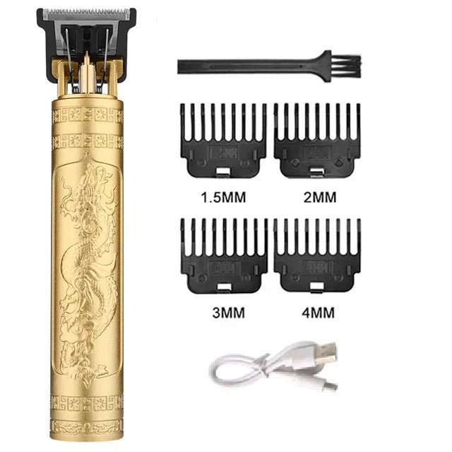 Vintage USB Fast Charging Cordless Hair Clipper Trimmer Portable Electric Shaver Professional Barber Hair Cutting Machine