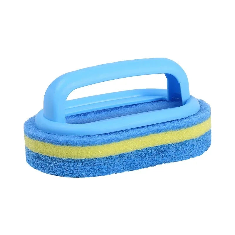 1PC Household Cleaning Brush With Handle Sponge Easy Cleaning Kitchen Bathroom Toilet Wall Window Ceramic Tile Cleaning Tools
